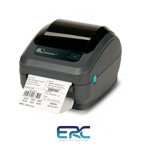 Zebra GK420d/t Sağlık Sektörü Masaüstü Barkod Yazıcı 1 Zebra GK420dt